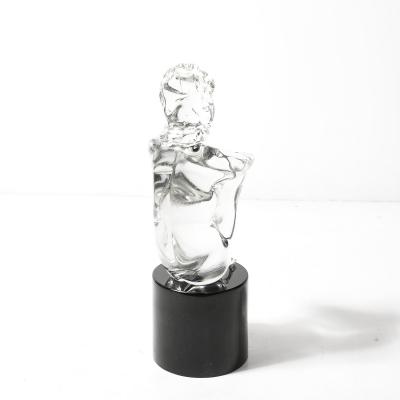 Lorenado Rosin Mid Century Hand Blown Murano Glass Figural Sculpture signed Lorenado Rosin