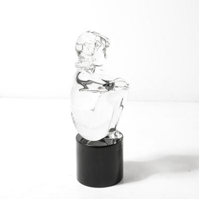 Lorenado Rosin Mid Century Hand Blown Murano Glass Figural Sculpture signed Lorenado Rosin