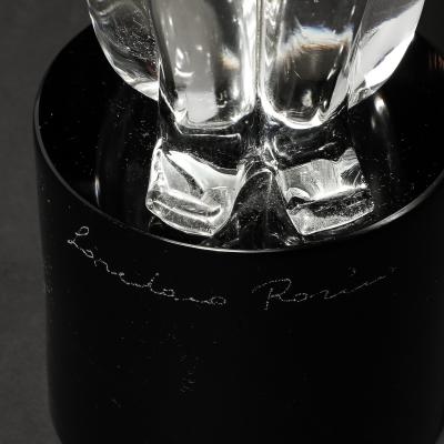 Lorenado Rosin Mid Century Hand Blown Murano Glass Figural Sculpture signed Lorenado Rosin