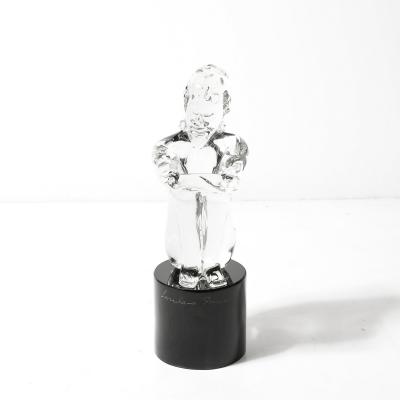 Lorenado Rosin Mid Century Hand Blown Murano Glass Figural Sculpture signed Lorenado Rosin