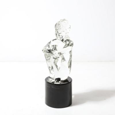 Lorenado Rosin Mid Century Hand Blown Murano Glass Figural Sculpture signed Lorenado Rosin