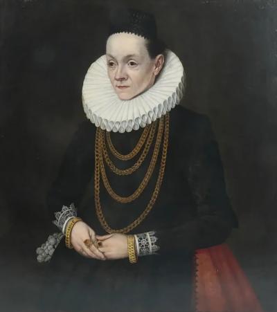 Lorenz Strauch A Lorenz Strauch Oil Painting Of A Noblewoman CA 1613 Renaissance Old Master