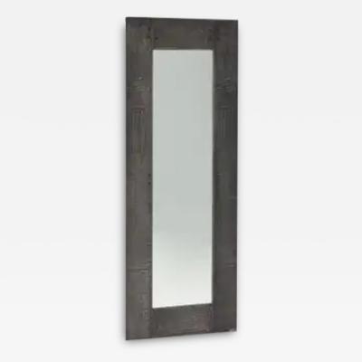 Lorenzo Burchiellaro Cast Aluminum Mirror by Lorenzo Burchiellaro Italy 1970s