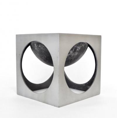 Lorenzo Burchiellaro LORENZO BURCHIELLARO ITALIAN CAST ETCHED AND BLACK ALUMINUM SCULPTURE
