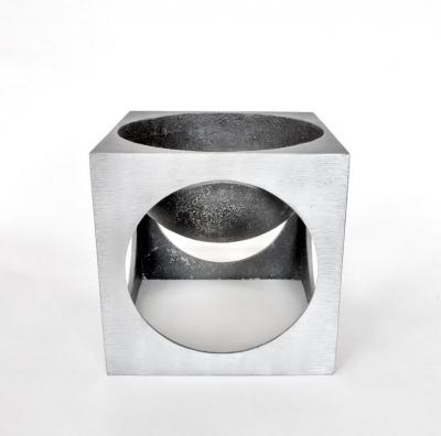 Lorenzo Burchiellaro LORENZO BURCHIELLARO ITALIAN CAST ETCHED AND BLACK ALUMINUM SCULPTURE