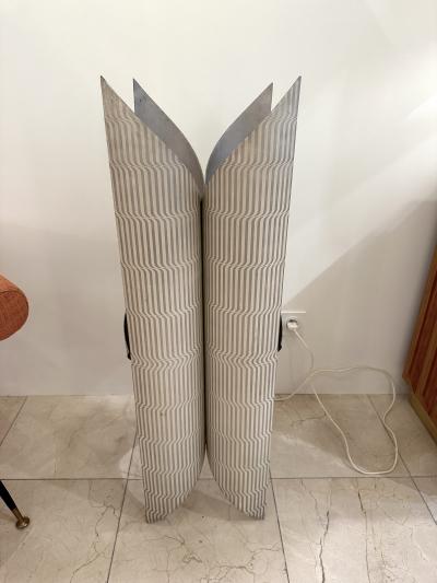 Lorenzo Burchiellaro Mid Century Modern Metal Sculpture Floor Lamp by Burchiellaro Italy 1970s