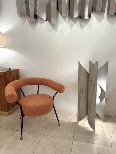 Lorenzo Burchiellaro Mid Century Modern Metal Sculpture Floor Lamp by Burchiellaro Italy 1970s