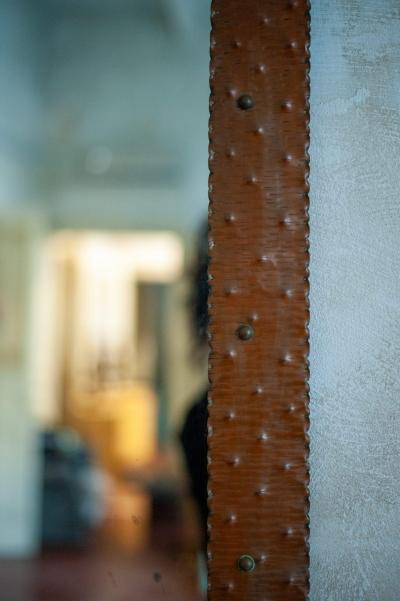 Lorenzo Burchiellaro Mirror With Copper Frame Attributed to Burchiellaro 1970s