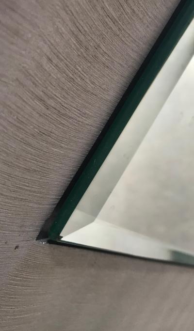 Lorenzo Burchiellaro Modern Etched Aluminum Mirror by Lorenzo Burchiellaro Signed Italy 1970s