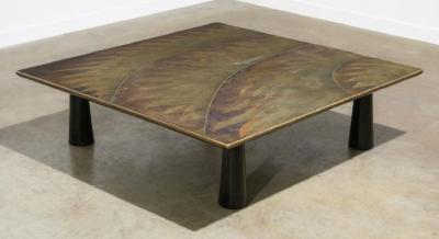 Lorenzo Burchiellaro Signed Lorenzo Burchiellaro Mixed Metal Coffee Table