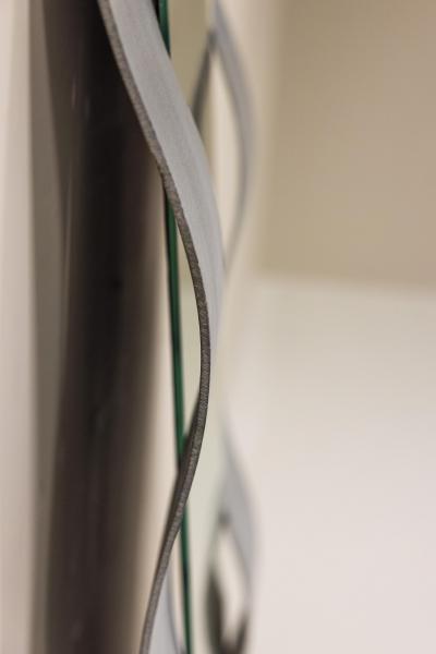 Lorenzo Burchiellaro Wave Mirror in Chiseled Aluminum by Lorenzo Burchiellaro Italy ca 1975