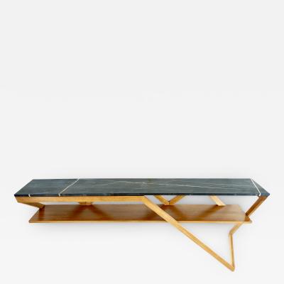 Lorenzo Ciompi Lorenzo Ciompi DAFNE console wall mounted noir doree marble teak contemporary