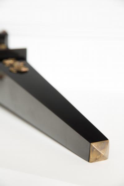 Lorenzo Ciompi Pair of Black Marble and Bronze Obelisks Gold Lizard Limited Edition 2017