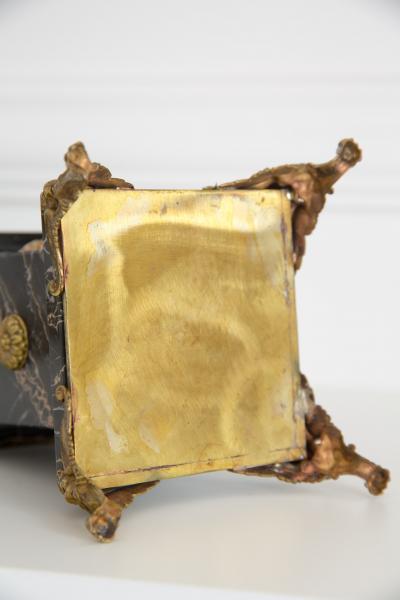 Lorenzo Ciompi Pair of Portoro Marble and Bronze Obelisks Gold Lion Limited Edition 2018