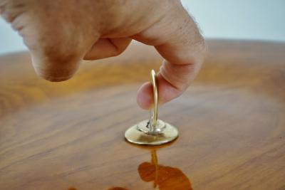 Lorenzo Ciompi round occasional side table ash brass and marble C5 Lorenzo Ciompi 2025