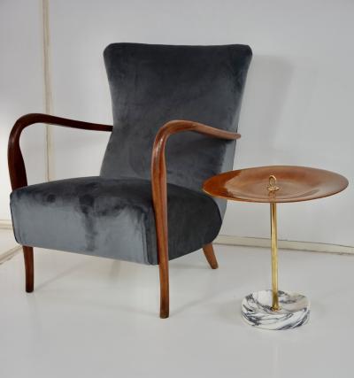 Lorenzo Ciompi round occasional side table ash brass and marble C5 Lorenzo Ciompi 2025