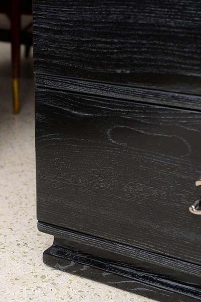 Lorin Jackson Cerused and Ebonized Six Drawer Chest by Lorin Jackson for Grosfield House