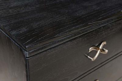 Lorin Jackson Cerused and Ebonized Six Drawer Chest by Lorin Jackson for Grosfield House