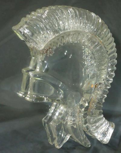 Lorin Jackson Grosfeld House Lorin Jackson Glass Caned Illuminated Mahogany Vitrine circa 1942