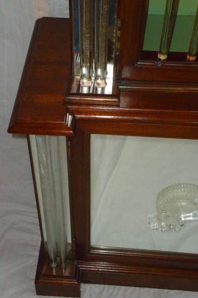 Lorin Jackson Grosfeld House Lorin Jackson Glass Caned Illuminated Mahogany Vitrine circa 1942