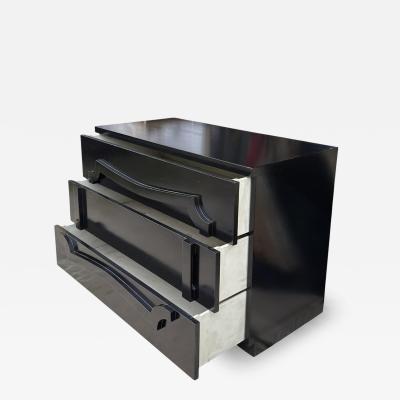 Lorin Jackson Lorin Jackson Grosfeld House Black Lacquer Chest of Drawers 1 of 2 Available