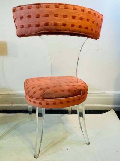 Lorin Jackson RARE PAIR OF GLAMOROUS LUCITE CHAIRS BY LORIN JACKSON FOR GROSFELD HOUSE