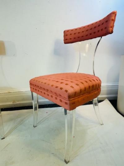 Lorin Jackson RARE PAIR OF GLAMOROUS LUCITE CHAIRS BY LORIN JACKSON FOR GROSFELD HOUSE