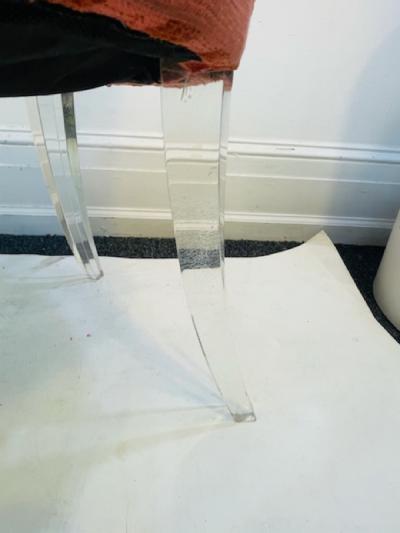 Lorin Jackson RARE PAIR OF GLAMOROUS LUCITE CHAIRS BY LORIN JACKSON FOR GROSFELD HOUSE