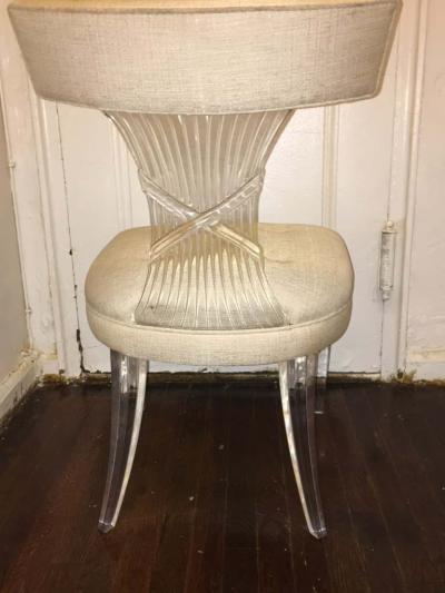 Lorin Jackson Ultra Rare Art Deco Lucite Grosfeld House Chair by Lorin Jackson