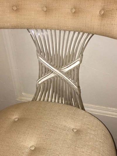 Lorin Jackson Ultra Rare Art Deco Lucite Grosfeld House Chair by Lorin Jackson