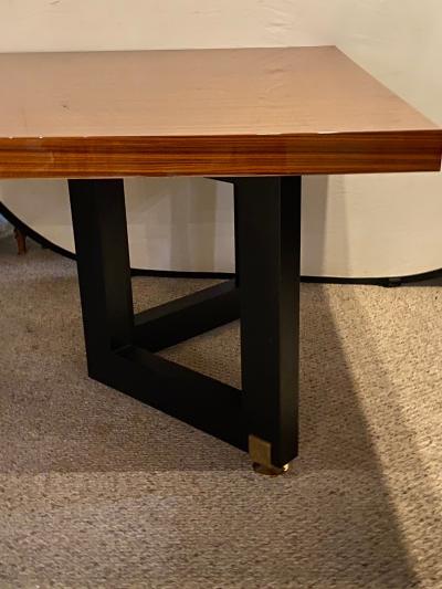 Lorin Marsh Dining Conference Table Smorgasbord Lacquered Zebra Wood and Brass