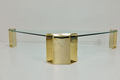 Lorin Marsh Large Stunning Solid Brass Cocktail Table by Lorin Marsh 1970s
