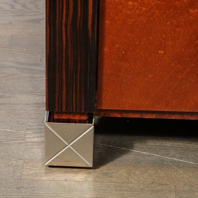 Lorin Marsh Mid Century Marble Macassar Walnut End Tables Nightstands by Lorin Marsh