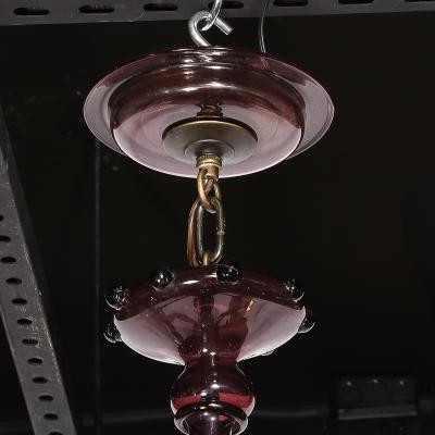 Lorin Marsh Modernist Hand Blown Classical Amethyst Murano Glass Chandelier by Lorin Marsh