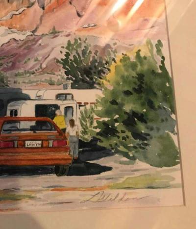 Lorna Wildon Glory Hole Antiques Watercolor by Lorna Wildon circa 1980