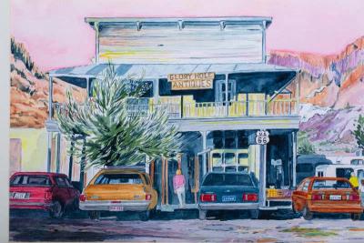 Lorna Wildon Glory Hole Antiques Watercolor by Lorna Wildon circa 1980