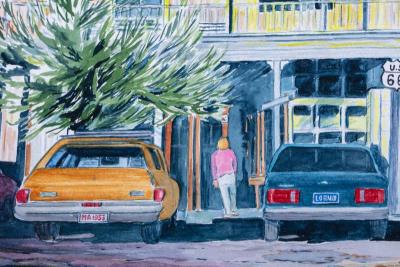 Lorna Wildon Glory Hole Antiques Watercolor by Lorna Wildon circa 1980