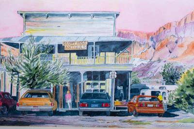 Lorna Wildon Glory Hole Antiques Watercolor by Lorna Wildon circa 1980