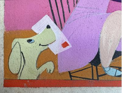 Lorraine Mrs B D Andrea Fox Editor and Typist Mid Century Womens Magazine Illustration Naive