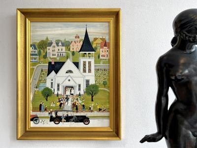 Lorraine Mrs B D Andrea Fox Wedding Day Norman Rockwell Americana Female Illustrator