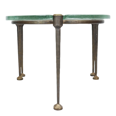 Lothar Klute 1980s Lothar Klute pair of bronze and glass coffee tables Germany