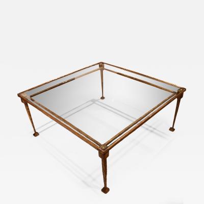 Lothar Klute A 1970s Patinated Bronze Glass Coffee Table by Lothar Klute