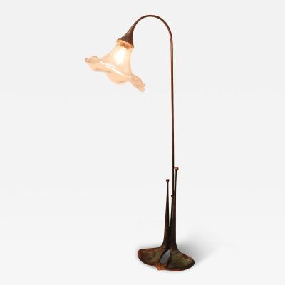 Lothar Klute A Patinated Bronze Flower Floor Lamp by Lothar Klute circa 1970