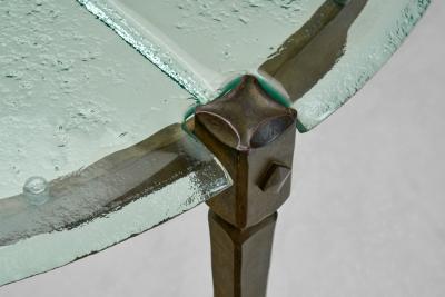 Lothar Klute Round Glass Coffee Table by Lothar Klute Germany 1980s