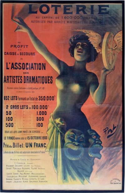 Lotterie French Drama Art Nouveau Pasge Daudin Poster