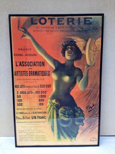 Lotterie French Drama Art Nouveau Pasge Daudin Poster