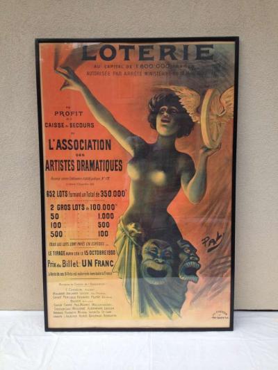 Lotterie French Drama Art Nouveau Pasge Daudin Poster