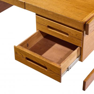 Lou Hodges Lou Hodges Mid Century Oak Cantilever Executive Desk