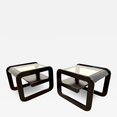 Lou Hodges Pair of Lou Hodges Midcentury Modern Cantilevered End Tables