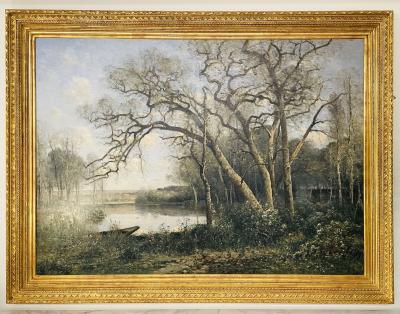Louis Aime Japy Louis Aime Japy Springtime Oil on Canvas Monumental Sothebys Provenance